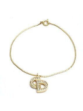 Dior CD Logo Bracelet Metal Gold
